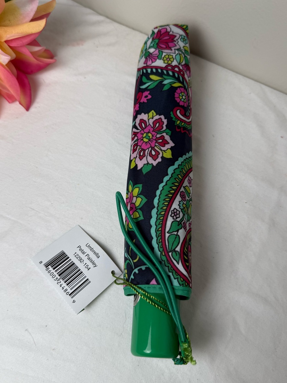 NWT Vera Bradley Petal Paisley Automatic Umbrella RETIRED Rare 🩷